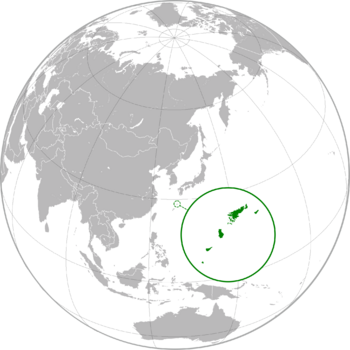 Map of the islands of Higashika